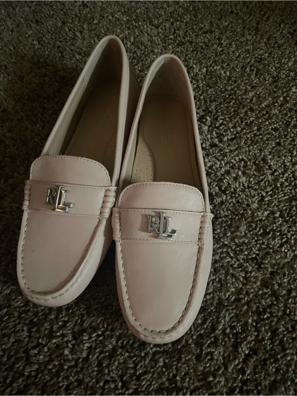 Ralph Lauren Pale Pink Leather RL Bit Loafers. Never Worn. Bought the wrong size - Picture 2 of 10